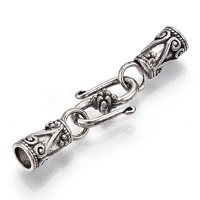 Tibetan Style Alloy Hook and S-Hook Clasps X-TIBEP-S300-21AS-RS-1