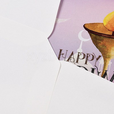 Rectangle Diwali Day Paper Greeting Card DIY-NH0010-01C-1