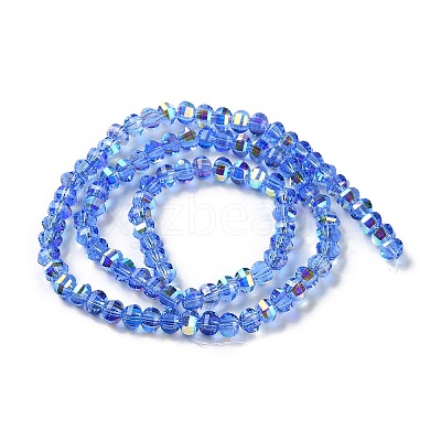 Transparent Electroplate Glass Beads Strands GLAA-Q099-H01-01-1