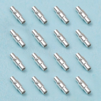 Brass Locking Tube Magnetic Clasps X-MC079-S-1