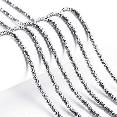 Electroplated Glass Beads Strands EGLA-S174-23D-06-1