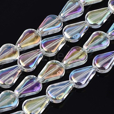 Electroplate Glass Beads Strands EGLA-S188-15-B04-1