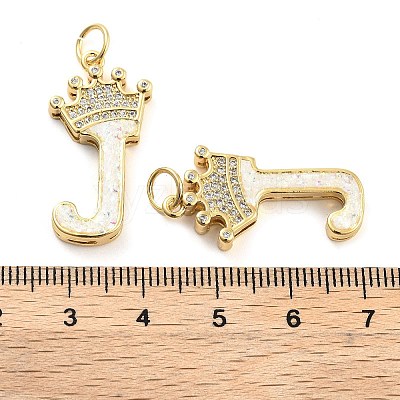 Brass Micro Pave Clear Cubic Zirconia Pendants KK-G498-01J-02-1
