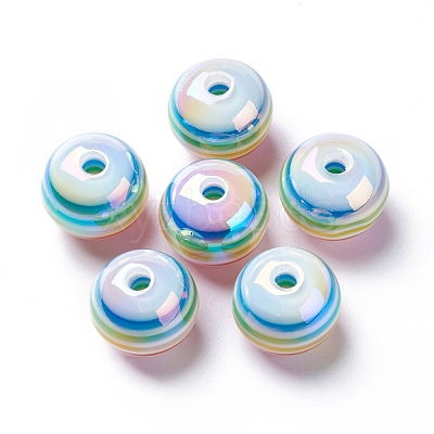 Stripe Resin Beads RESI-B014-01B-10-1