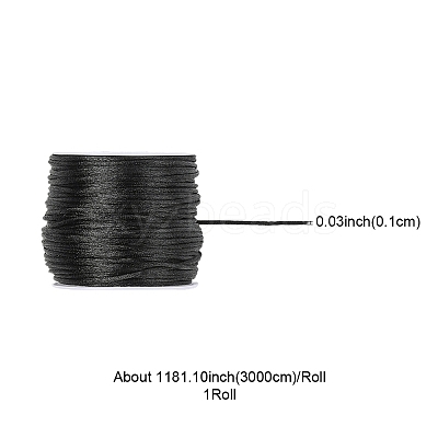 30M Nylon Satin Rattail Cords NWIR-YW0001-04-02-1
