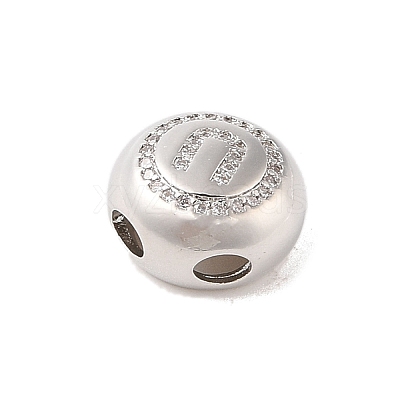 Rack Plating Brass & Cubic Zirconia Pendants KK-Z047-07P-U-RS-1