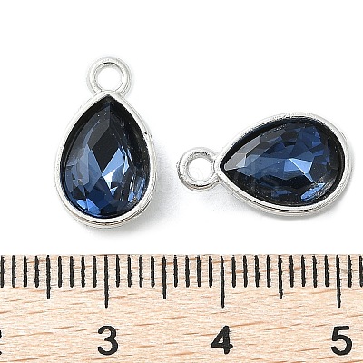 Alloy Glass Charms PALLOY-T028-7x10mm-13-1