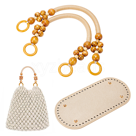 3Pcs 2 Styles PU Leather & Iron Oval Bottom FIND-PH0003-54-1