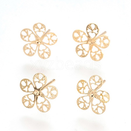 Brass Ear Studs X-KK-S345-272G-1