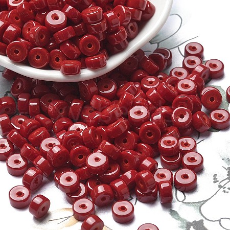 Opaque Colours Glass Seed Beads SEED-E001-P3x6mm-13-1