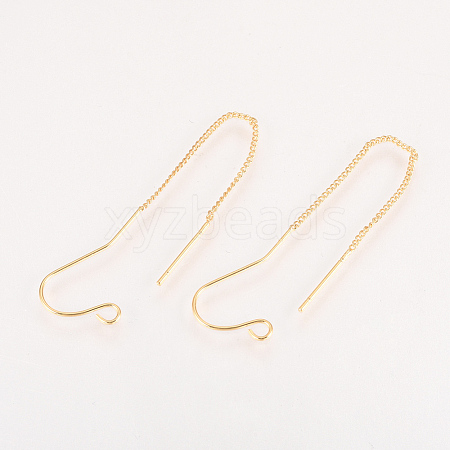 Brass Stud Earring Findings X-KK-Q735-363G-1