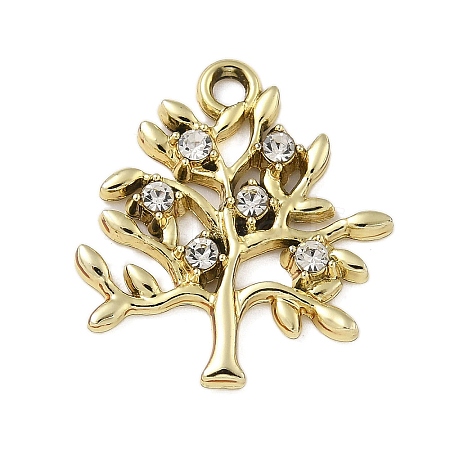 Alloy Rhinestone Pendants PALLOY-P308-09KCG-1