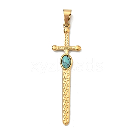 304 Stainless Steel Big Pendants STAS-F336-20G-1