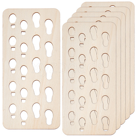 Wooden Foot Pads DIY-WH0021-57-1