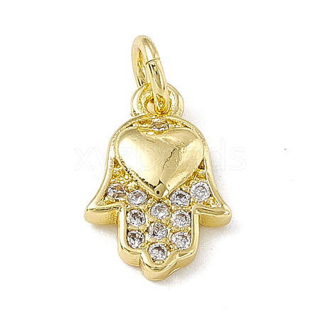 Brass Micro Pave Cubic Zirconia Charm ZIRC-F132-87G-1