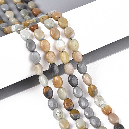 Natural Flower Amazonite Beads Strands G-T142-29-1