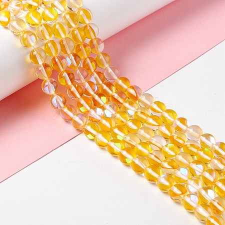 Synthetic Moonstone Beads Strands G-E573-02B-12-1