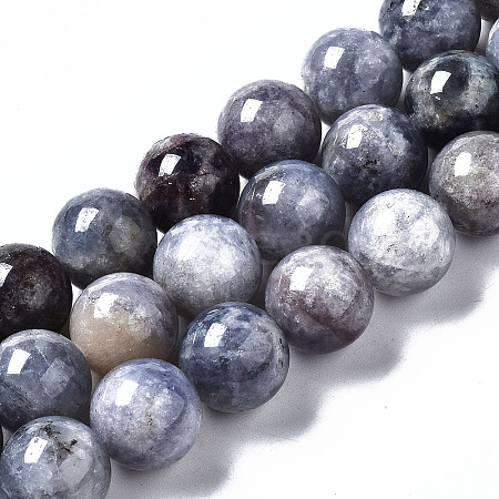 Natural Iolite Beads Strands G-N328-50D-01-1