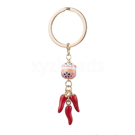 Porcelain & Alloy Enamel Keychain KEYC-JKC01156-07-1