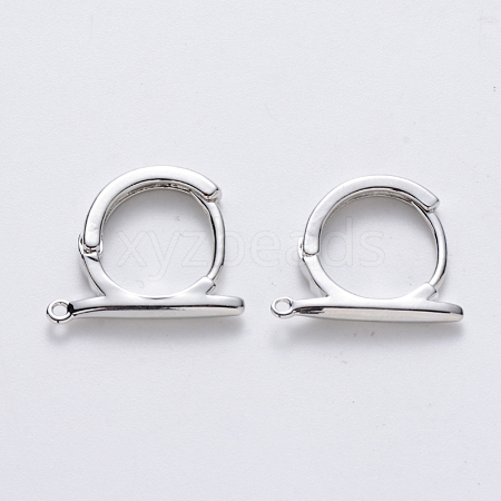 Brass Hoop Earrings Findings KK-T049-18P-NF-1