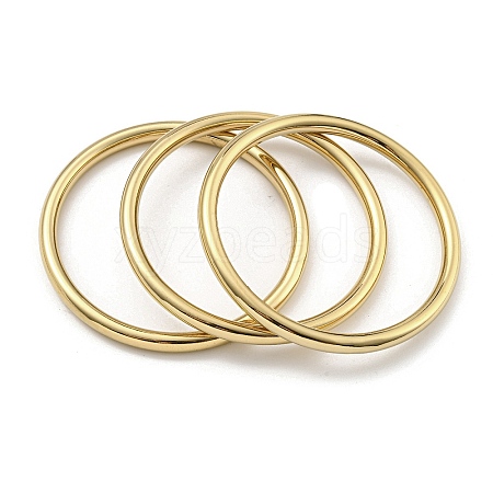 3Pcs PVD Vacuum Plating 202 Stainless Steel Plain Ring Bangle Sets BJEW-M317-15G-1