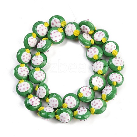 Handmade Lampwork Bumpy Beads Strands LAMP-Q002-02B-1