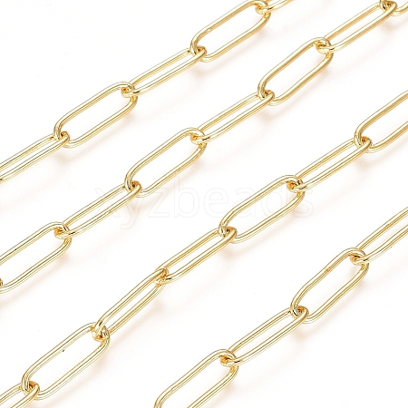 Soldered Brass Paperclip Chains CHC-D025-03G-01-1