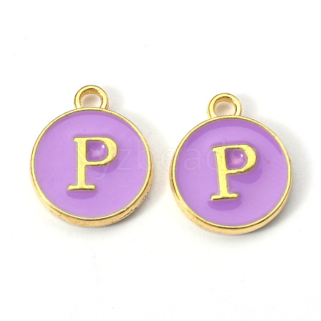 Golden Plated Alloy Enamel Charms ENAM-S118-10P-1