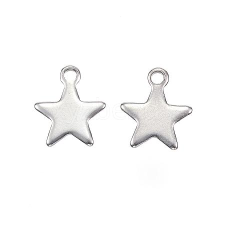 Tarnish Resistant 201 Stainless Steel Charms STAS-F039-04C-P-1