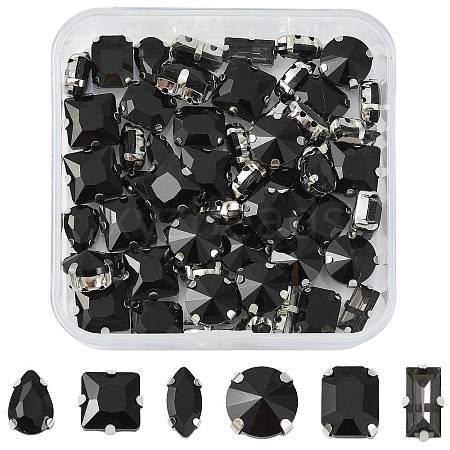 60Pcs 6 Styles Sew on Rhinestone RGLA-FS0001-22A-1