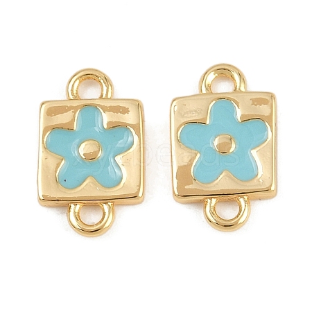 Brass Enamel Connector Charms KK-H078-03A-G02-1