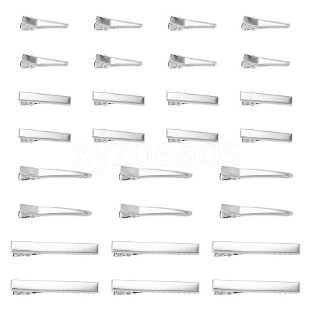 40Pcs 4 Styles Iron Alligator Hair Clips Findings PHAR-TADJ0001-10-1