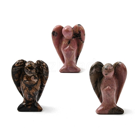 Natural Rhodonite Angel Figurine DJEW-N006-01A-14-1