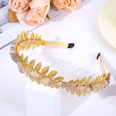 Natural Rose Quartz Hair Bands PW-WG137AD-04-1