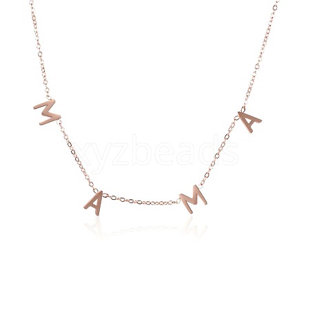 Stylish 925 Silver MAMA Letter Link Chain Necklaces for Mother's Day Gift ON4578-6-1