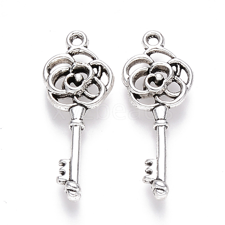 Tibetan Style Alloy Pendants X-TIBEP-S319-077AS-RS-1