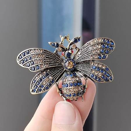 Alloy Rhinestone Brooch for Backpack Clothes PW-WG61EF0-01-1