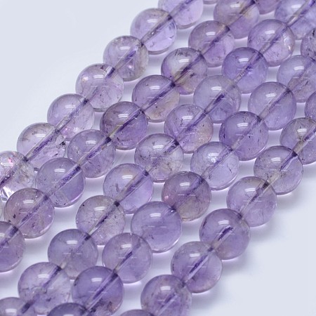 Natural Amethyst Beads Strands G-I206-55-10mm-1