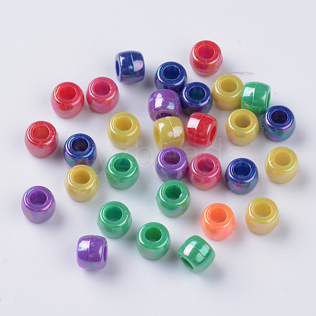 Opaque Acrylic European Beads MACR-Q239-017-1