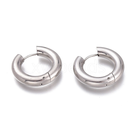 201 Stainless Steel Huggie Hoop Earrings EJEW-O095-05-16-1