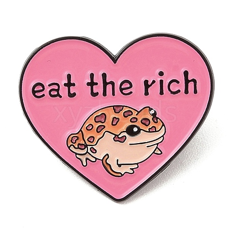 Eat the Rich Frog Alloy Brooches JEWB-M046-15-1