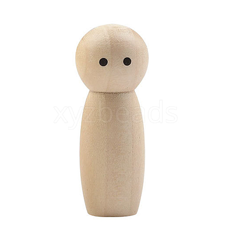 Unfinished Wooden Peg Dolls WOCR-PW0003-73B-1
