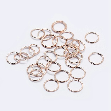 925 Sterling Silver Open Jump Rings STER-F036-02RG-0.9x9mm-1