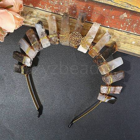 Natural Rutilated Quartz Hair Bands PW-WGD5E77-08-1