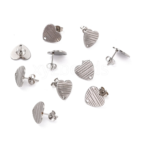 Non-Tarnish 304 Stainless Steel Stud Earring Findings STAS-I183-03B-P-1