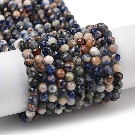 Natural Sodalite Beads Strands G-G189-D13-03-1