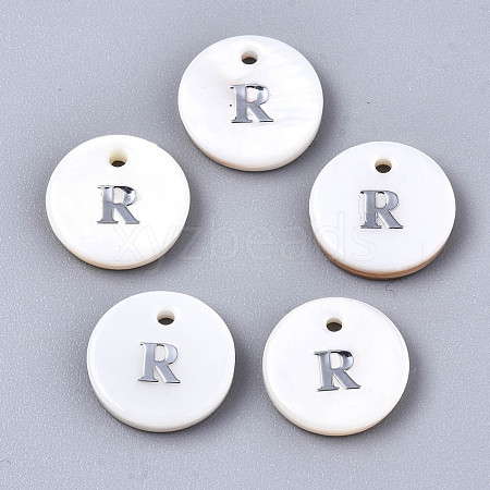 Natural Freshwater Shell Pendants X-SHEL-Q018-01A-R-P-1