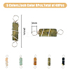 40Pcs 5 Styles Natural Mixed Gemstone Copper Wired Wrapped Connector Charms PALLOY-FH00008-2