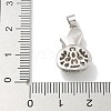 Rack Plating Brass Micro Pave Cubic Zirconia Pendants KK-L224-054P-3