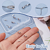 12Pcs 2 Styles S925 Sterling Silver Cord End STER-HS0001-32B-4
